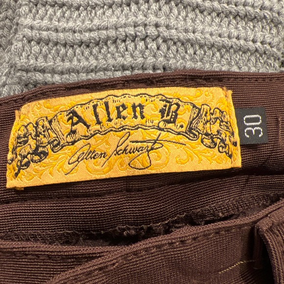 Allen‎ B. by Allen Schwartz Women's Low Rise Straight Leg Pants Size 30 Brown - Picture 6 of 6